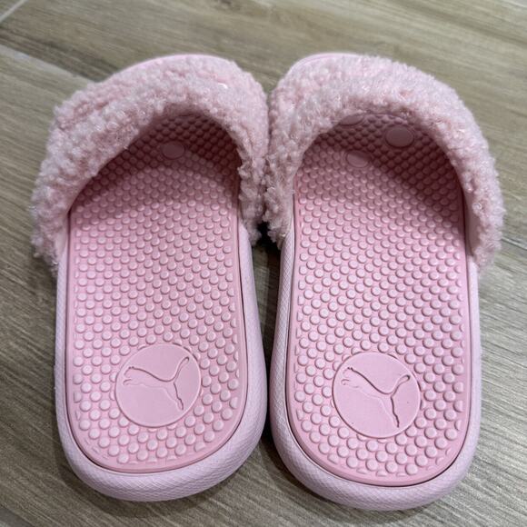 Puma Pink Cool Cat Sherpa Slide Sandals - Picture 7 of 9